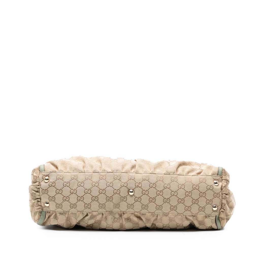Gucci GG Canvas Abbey D Ring Tote Brown Canvas Good - Inside View