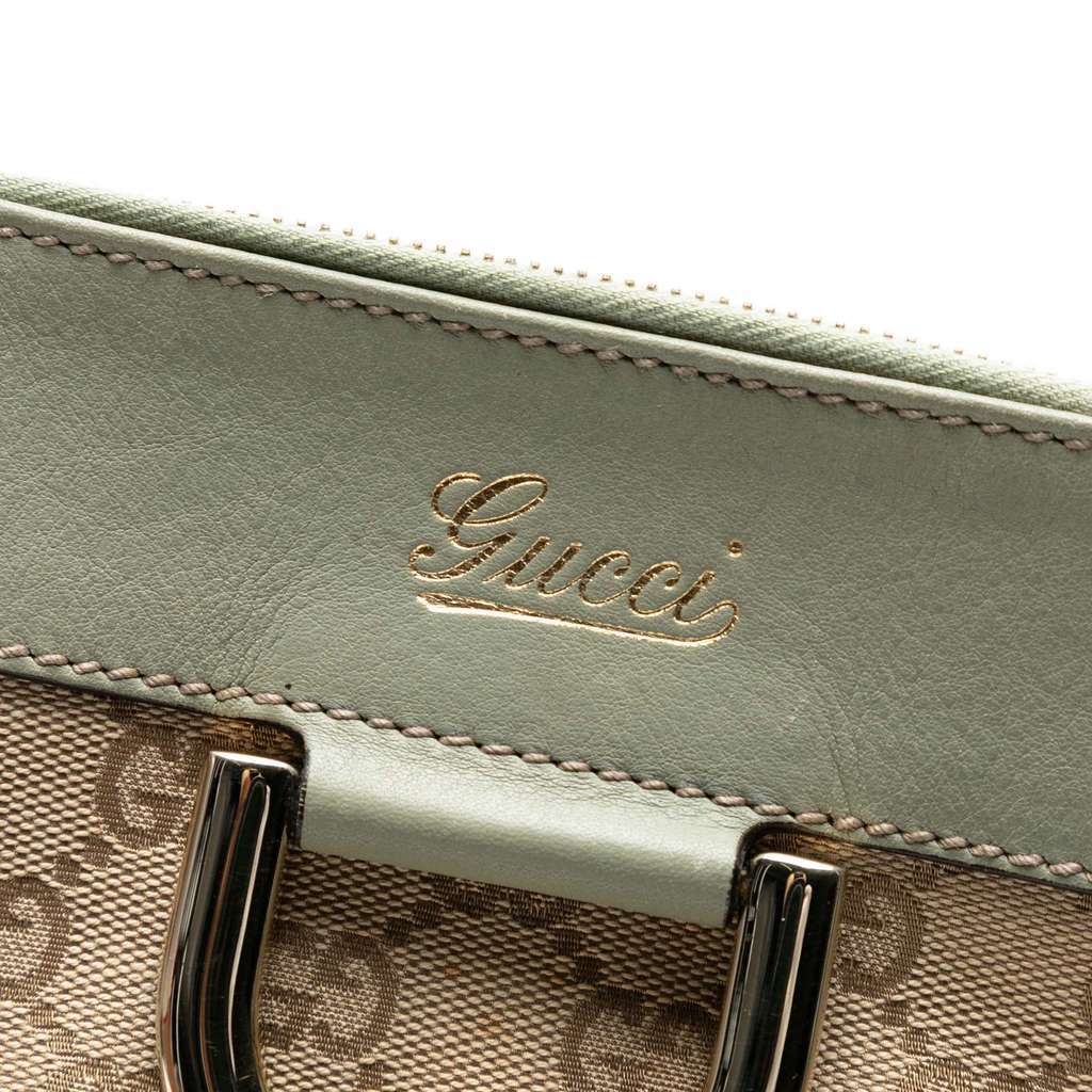 Gucci GG Canvas Abbey D Ring Tote Brown Canvas Good - Box View