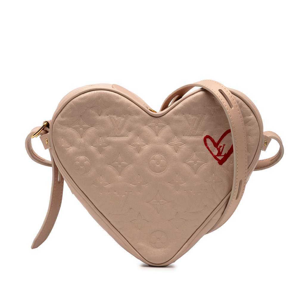 Louis Vuitton Monogram Embossed Lambskin Fall In Love Sac Coeur Pink Leather Very good - Front View