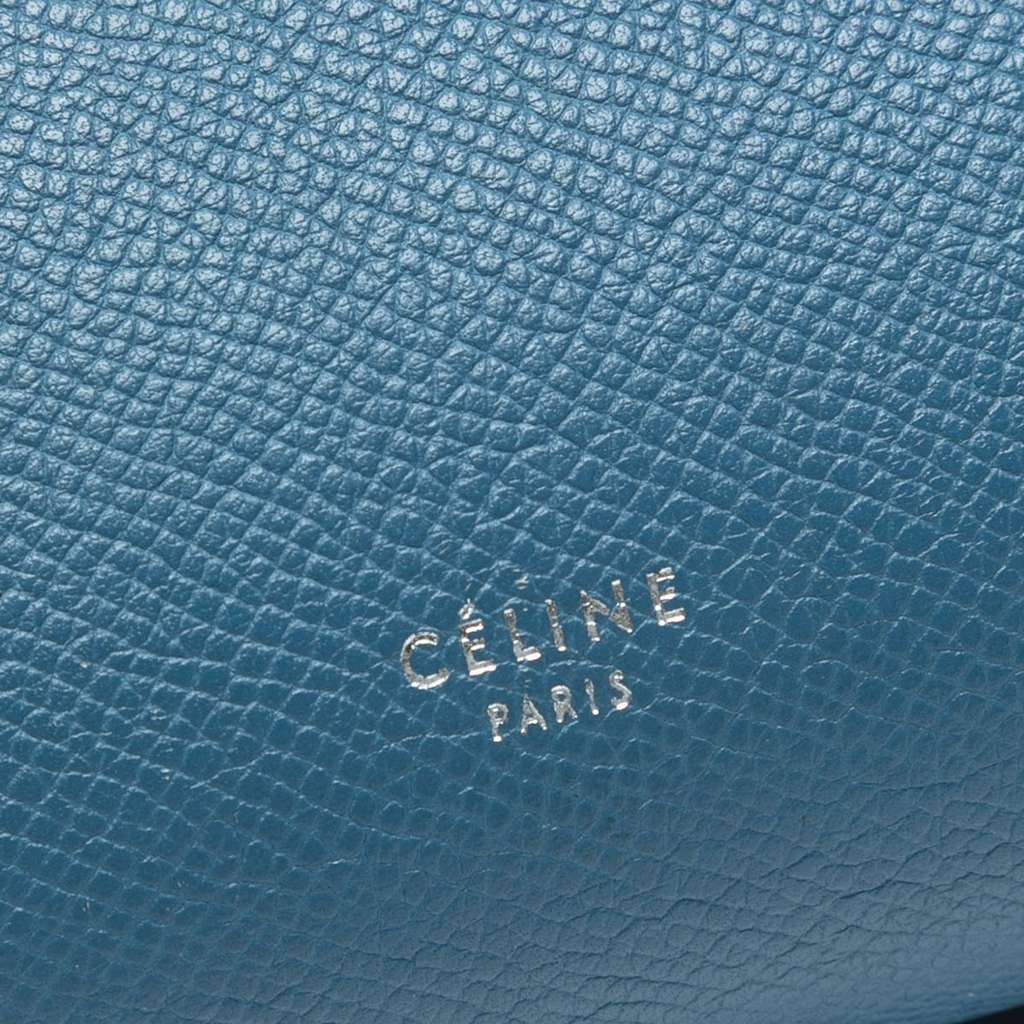 Celine Micro Grained Calfskin Belt Bag Blue Leather Very good - Box View