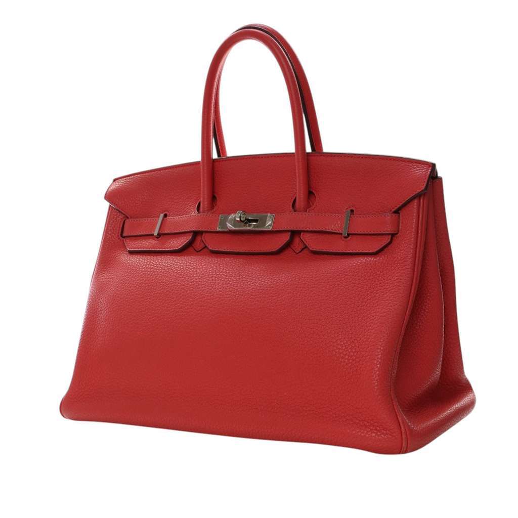 Hermès Clemence Birkin Retourne 35 Pink Leather Good condition - Back View