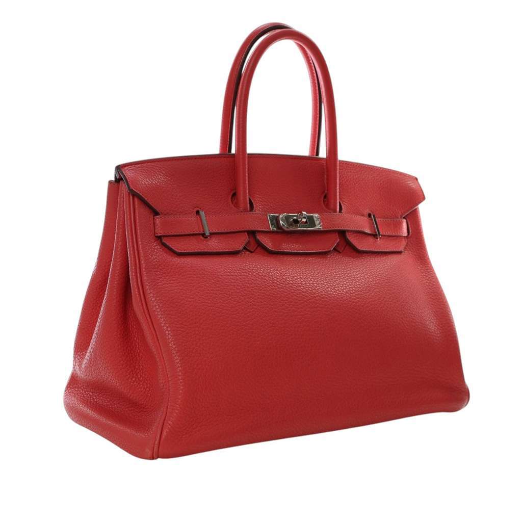 Hermès Clemence Birkin Retourne 35 Pink Leather Good condition - Inside View