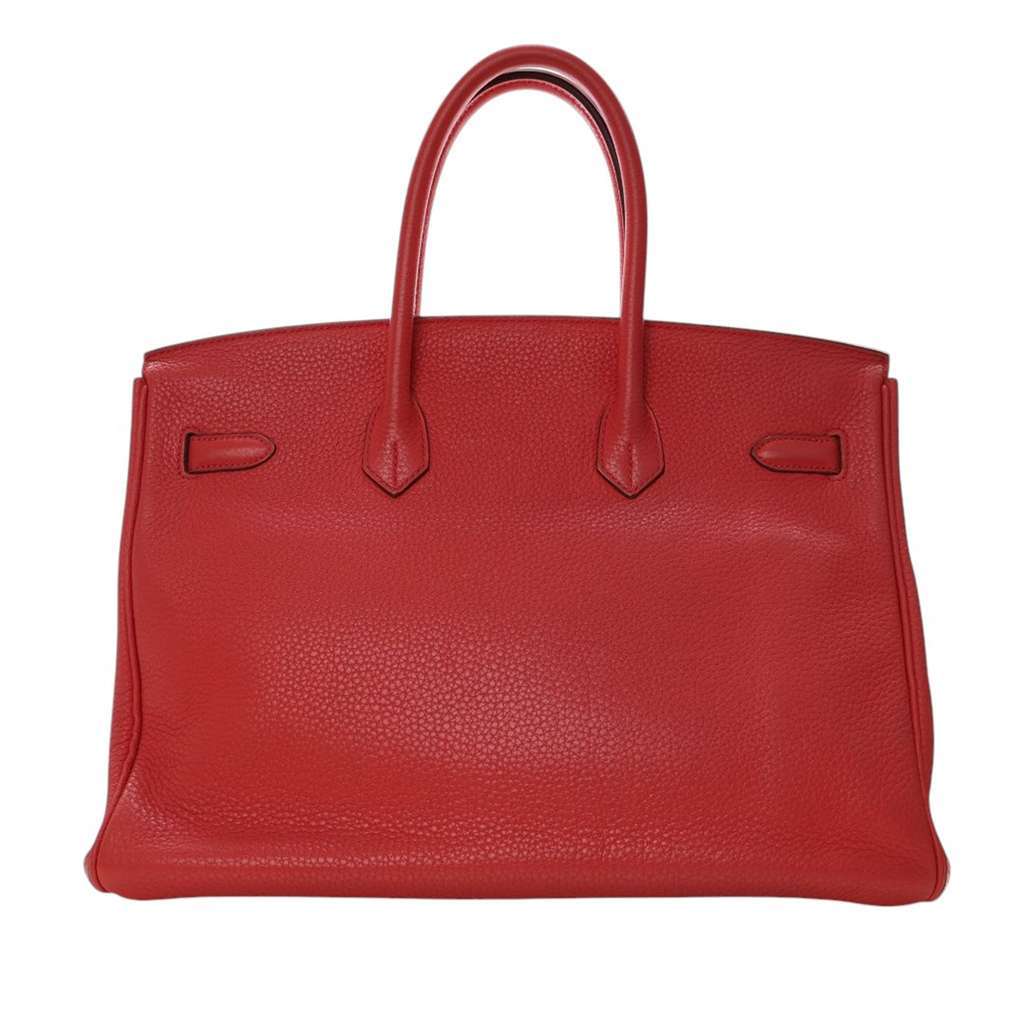 Hermès Clemence Birkin Retourne 35 Pink Leather Good condition - Model View