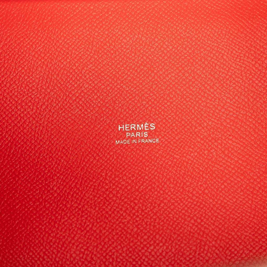 Hermès Epsom Tressage Picotin Lock 18 Red Leather Good condition - Box View