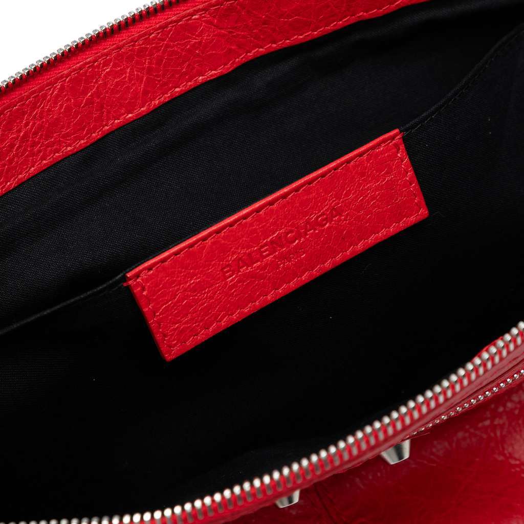 Balenciaga Lambskin Motocross Classic Clip L Clutch Red Leather Very good condition - Box View