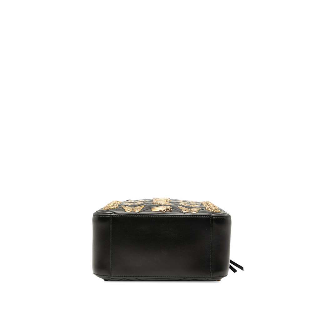 Gucci Small GG Marmont Matelasse Leather Animalier Backpack Black Leather Very good - Inside View