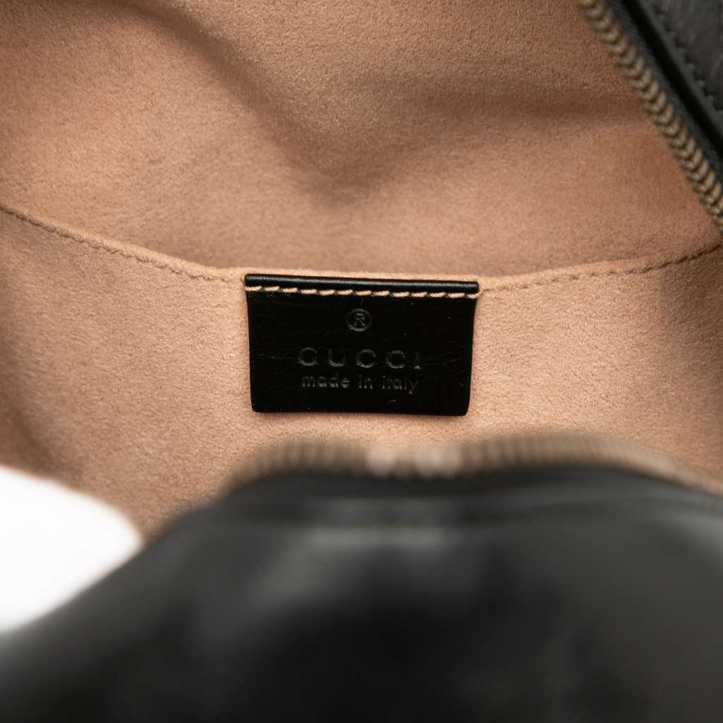 Gucci Small GG Marmont Matelasse Leather Animalier Backpack Black Leather Very good - Box View