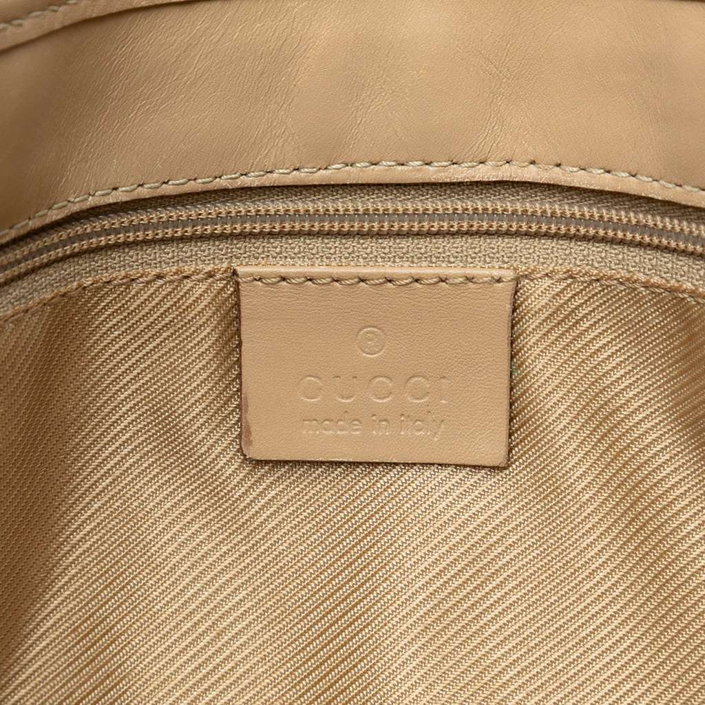 Gucci G Square Suede Jackie Hobo Brown Leather Good - Box View