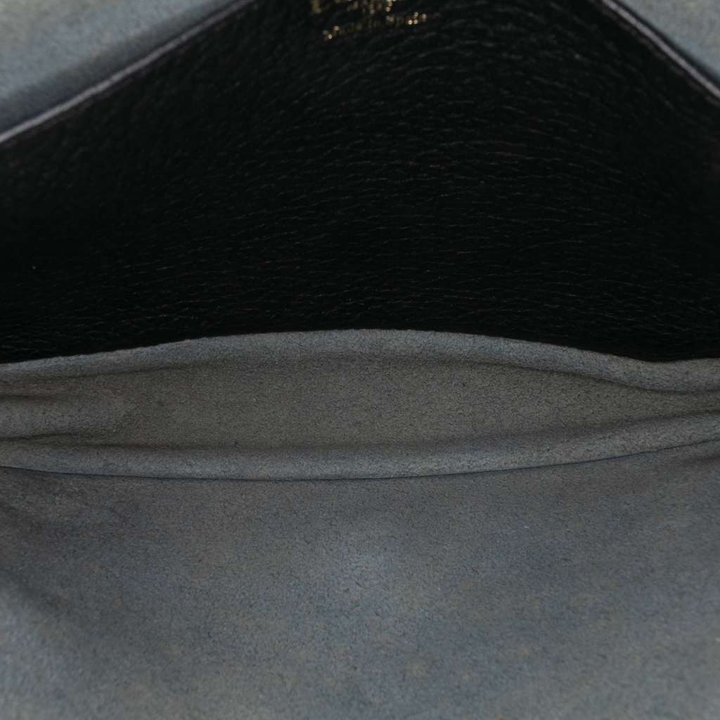 Loewe Pebbled Calfskin Anagram Ines Flap Crossbody Black Leather Good - Model View