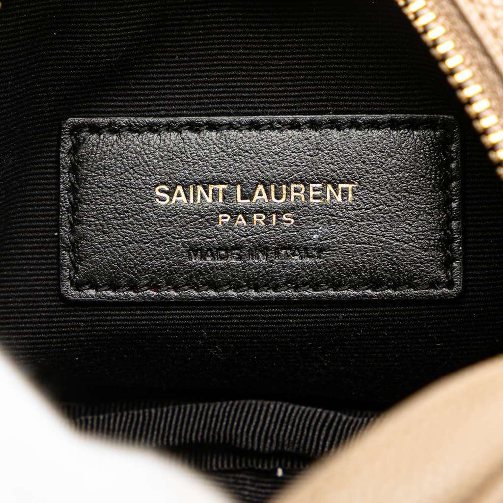 Saint Laurent Baby Matelasse Grain De Poudre Monogram Lou Camera Bag Brown Leather Very good condition - Box View