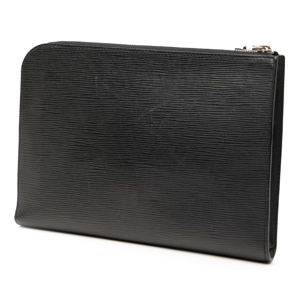 Louis Vuitton Epi Pochette Jour PM Black Leather Very good - Back View