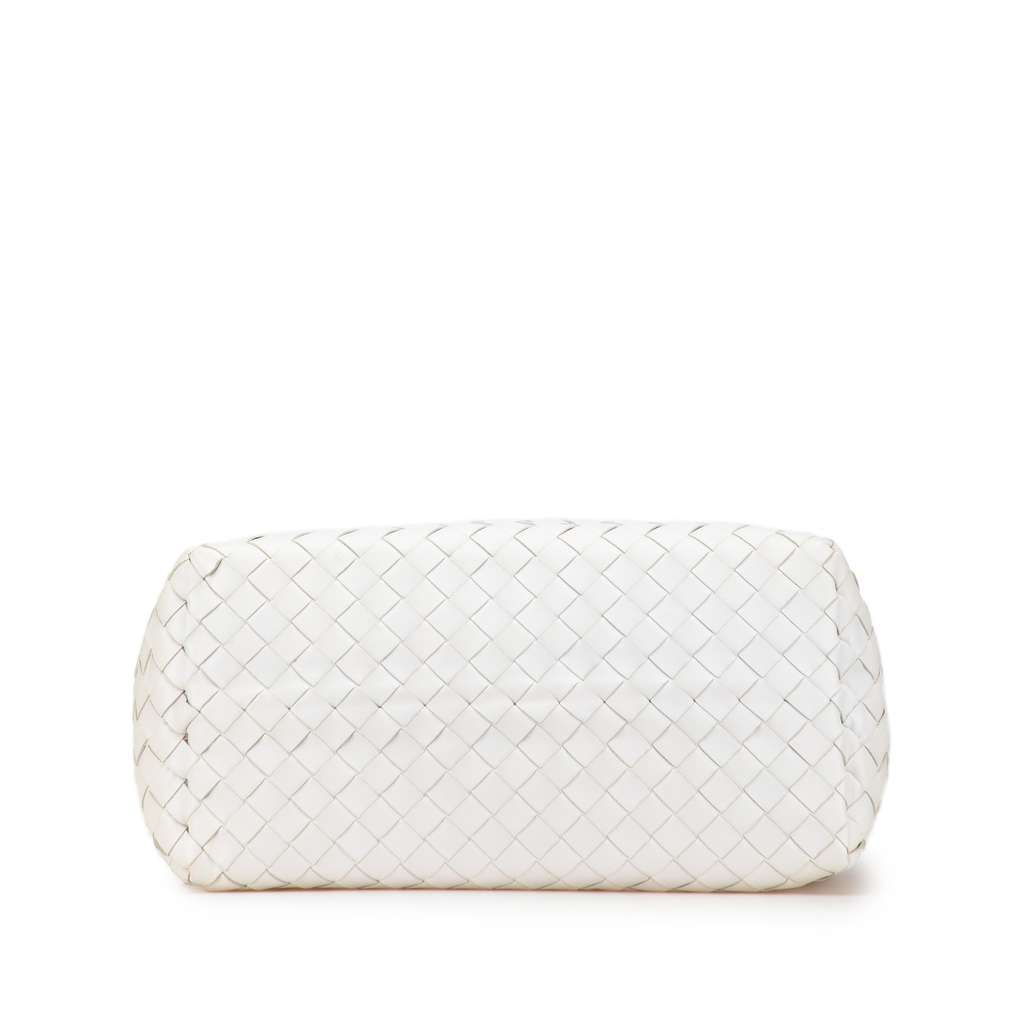 Bottega Veneta Lambskin Intrecciato Tote White Leather Good condition - Inside View