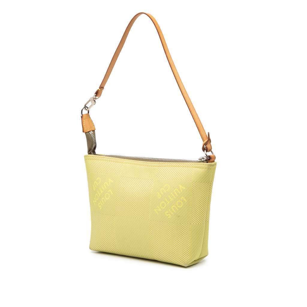 Louis Vuitton Damier Geant LV Cup Volunteer Pochette Green Canvas Good condition - Back View