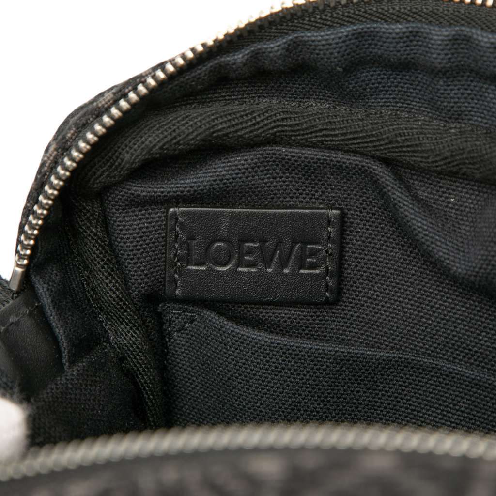 Loewe XS Anagram Canvas Military Messenger Bag Black Canvas Very good - Box View