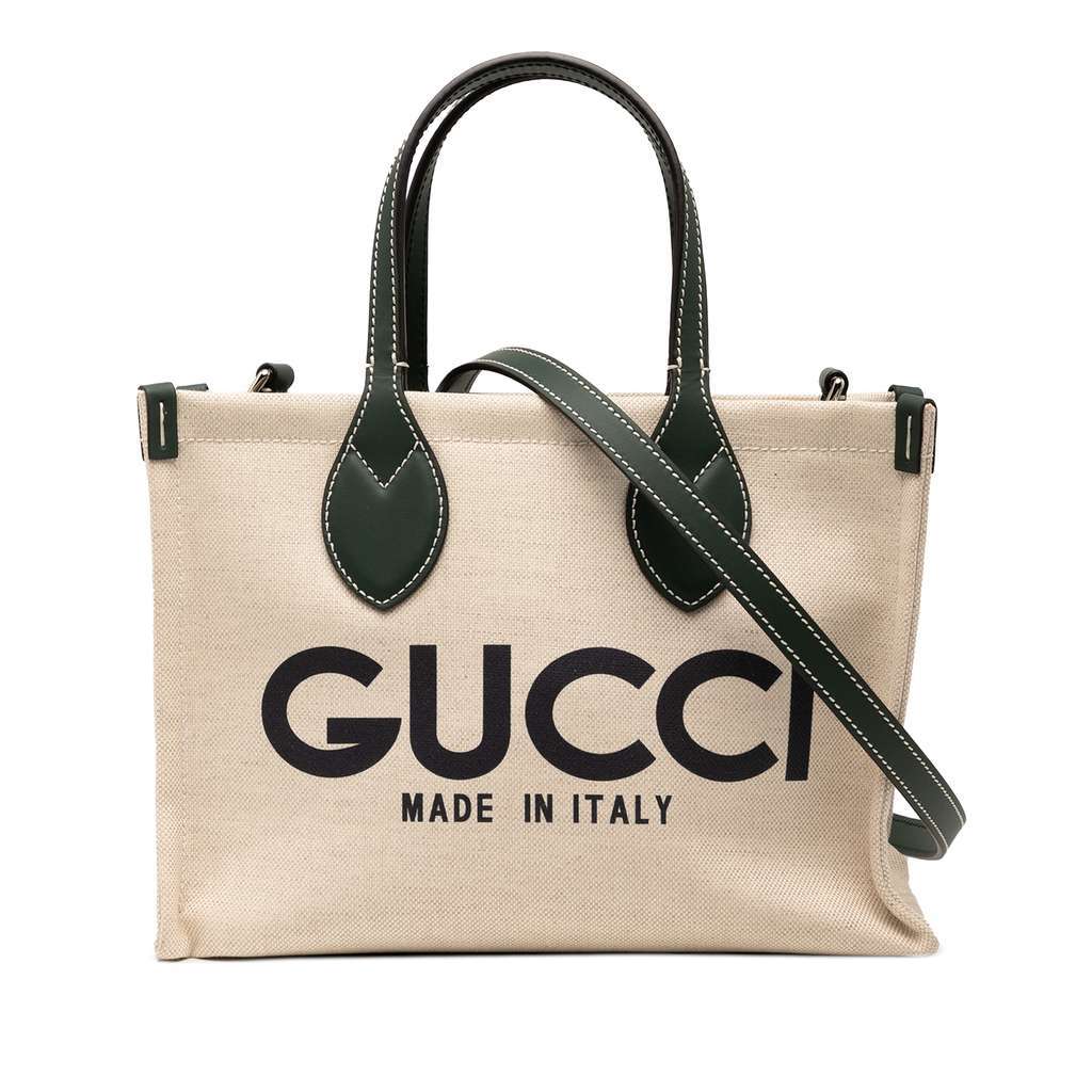 Gucci Medium Canvas Logo Tote Brown Canvas Very good condition - Front View