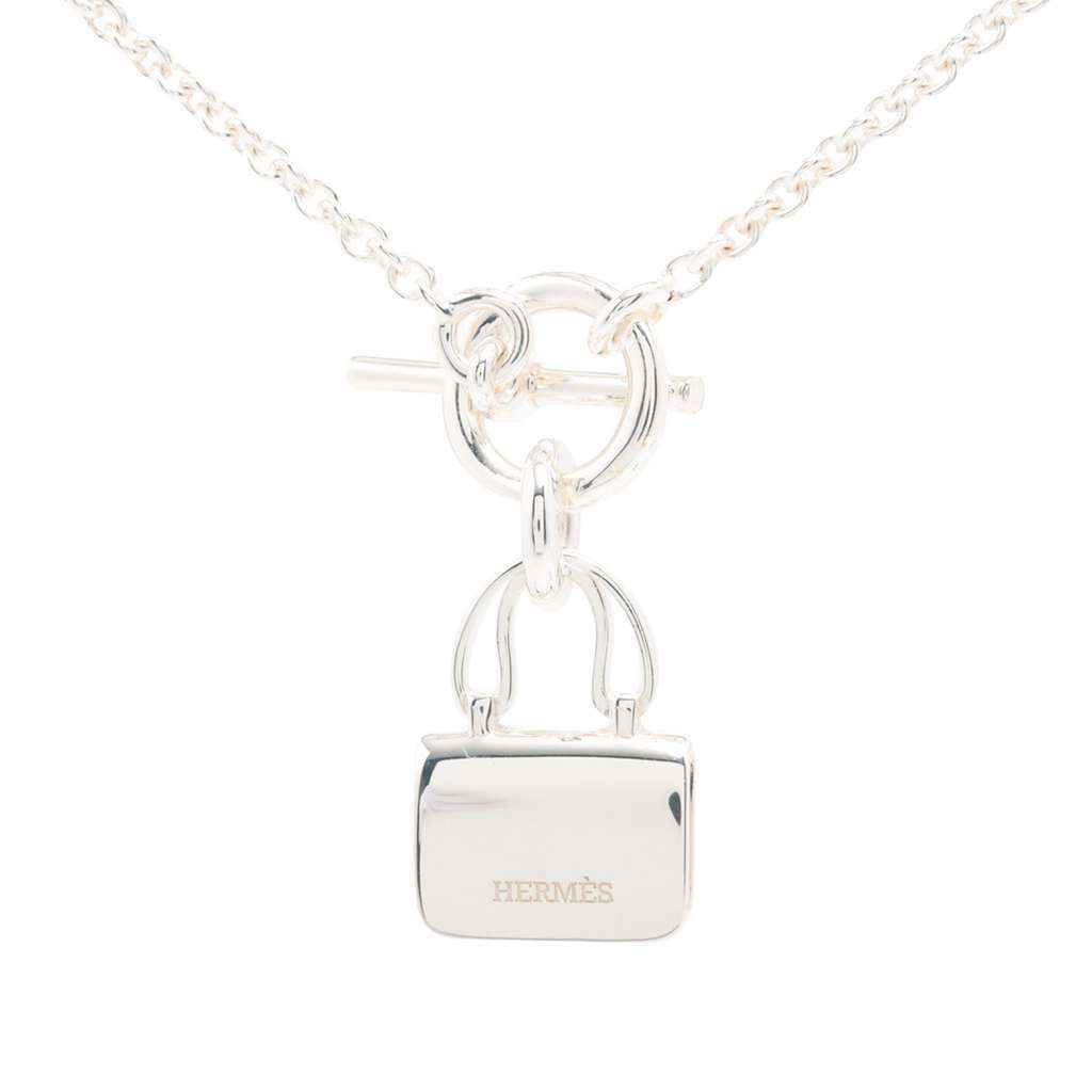 Hermès Sterling Silver Amulettes Constance Necklace Silver Silver Good condition - Back View