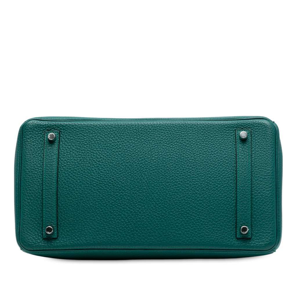 Hermès Togo Birkin Retourne 35 Green Leather Good condition - Inside View