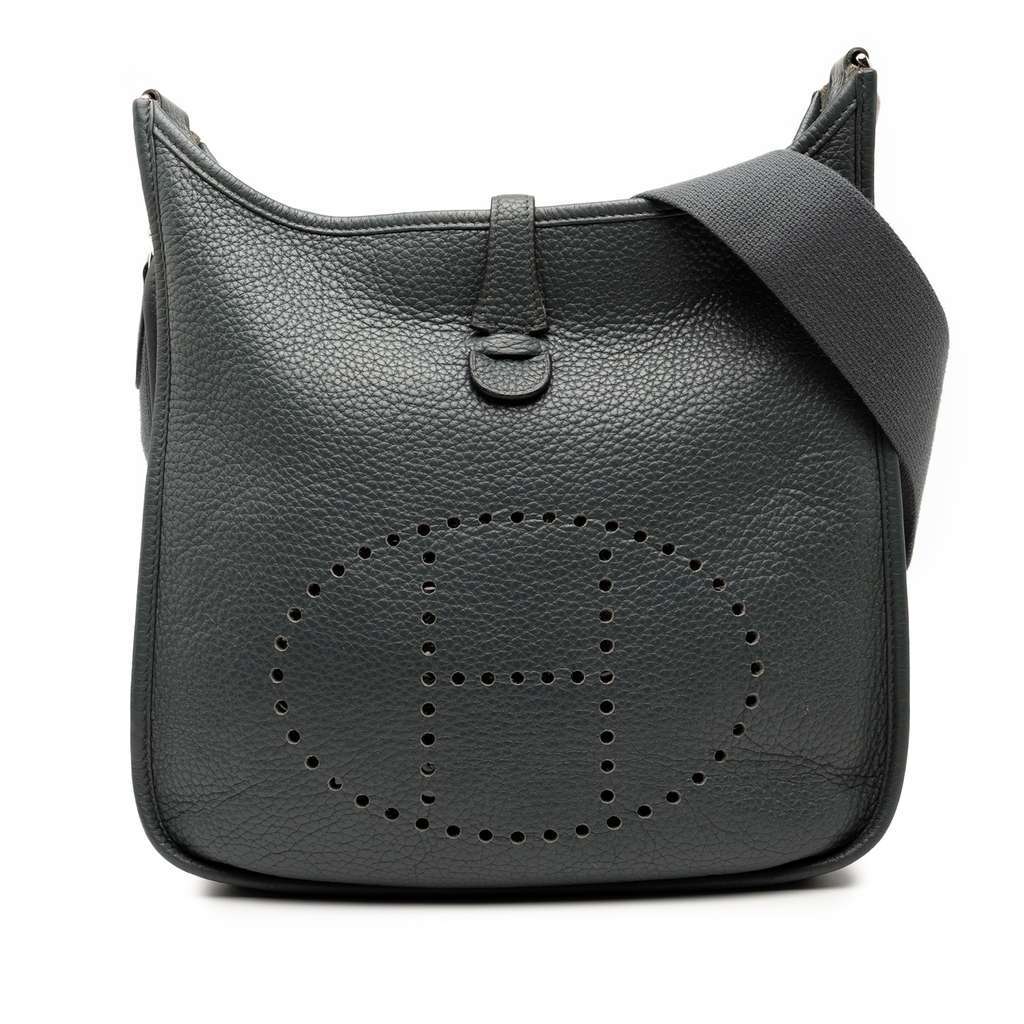 Hermès Clemence Evelyne III 29 Green Leather Good condition - Front View