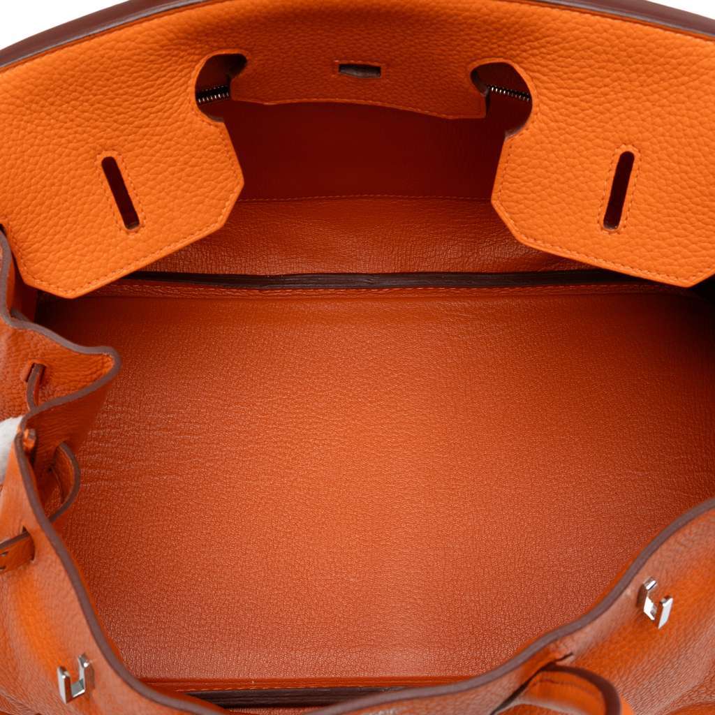 Hermès Togo Birkin Retourne 35 Orange Leather Fair condition - Model View