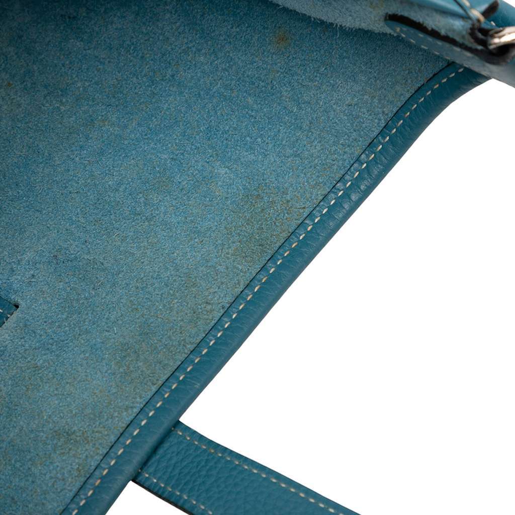 Hermès Togo Evelyne PM Blue Leather Good condition - Box View