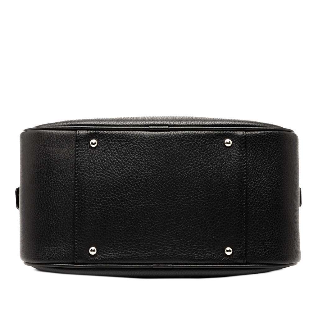 Burberry Leather Boston Bag Black Leather Good - Inside View
