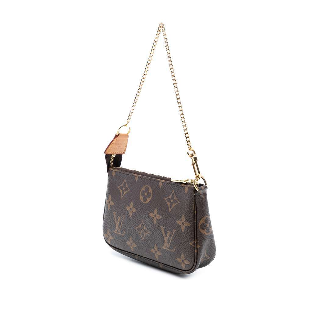 Louis Vuitton Monogram Mini Pochette Accessoires Brown Very good condition - Back View