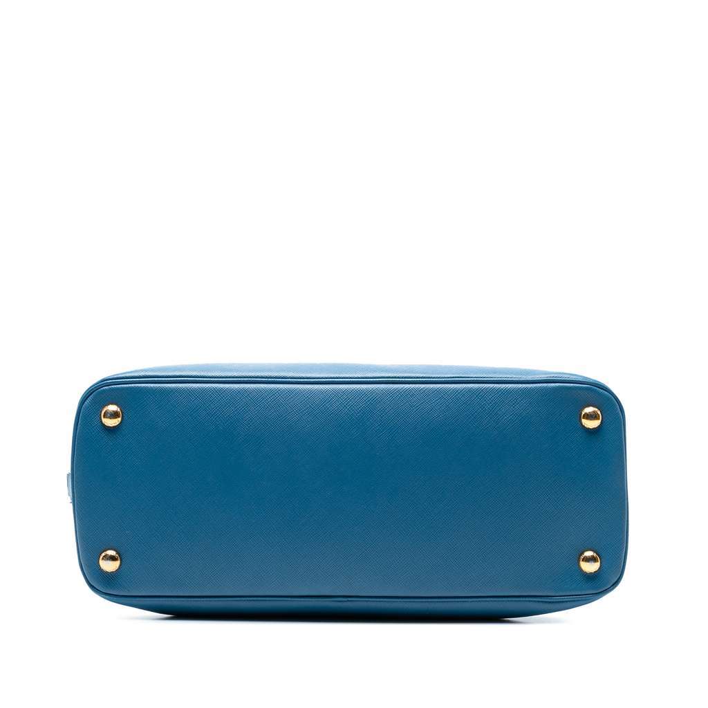Prada Medium Saffiano Lux Promenade Satchel Blue Leather Very good - Inside View