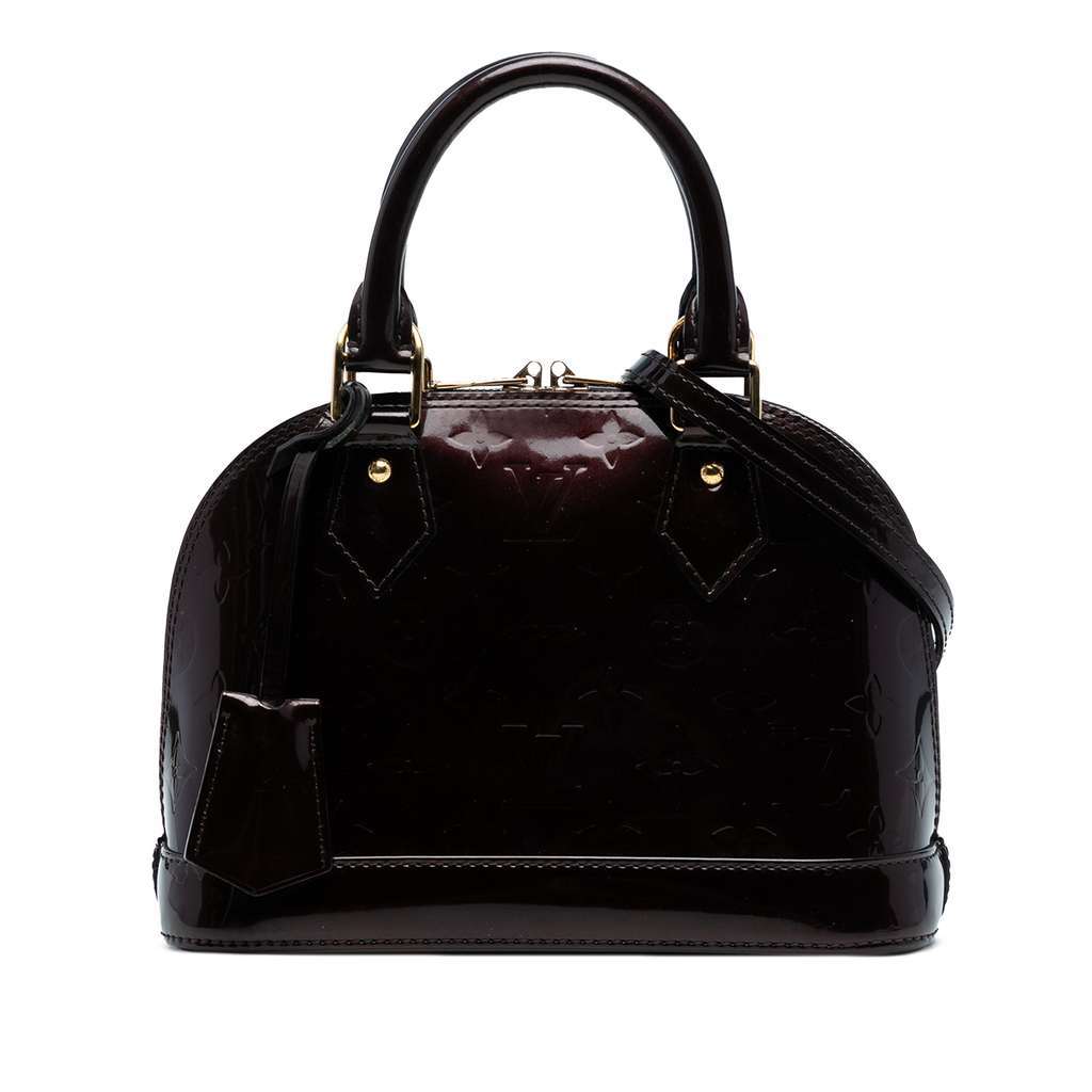 Louis Vuitton Monogram Vernis Alma BB Purple Leather Good - Front View