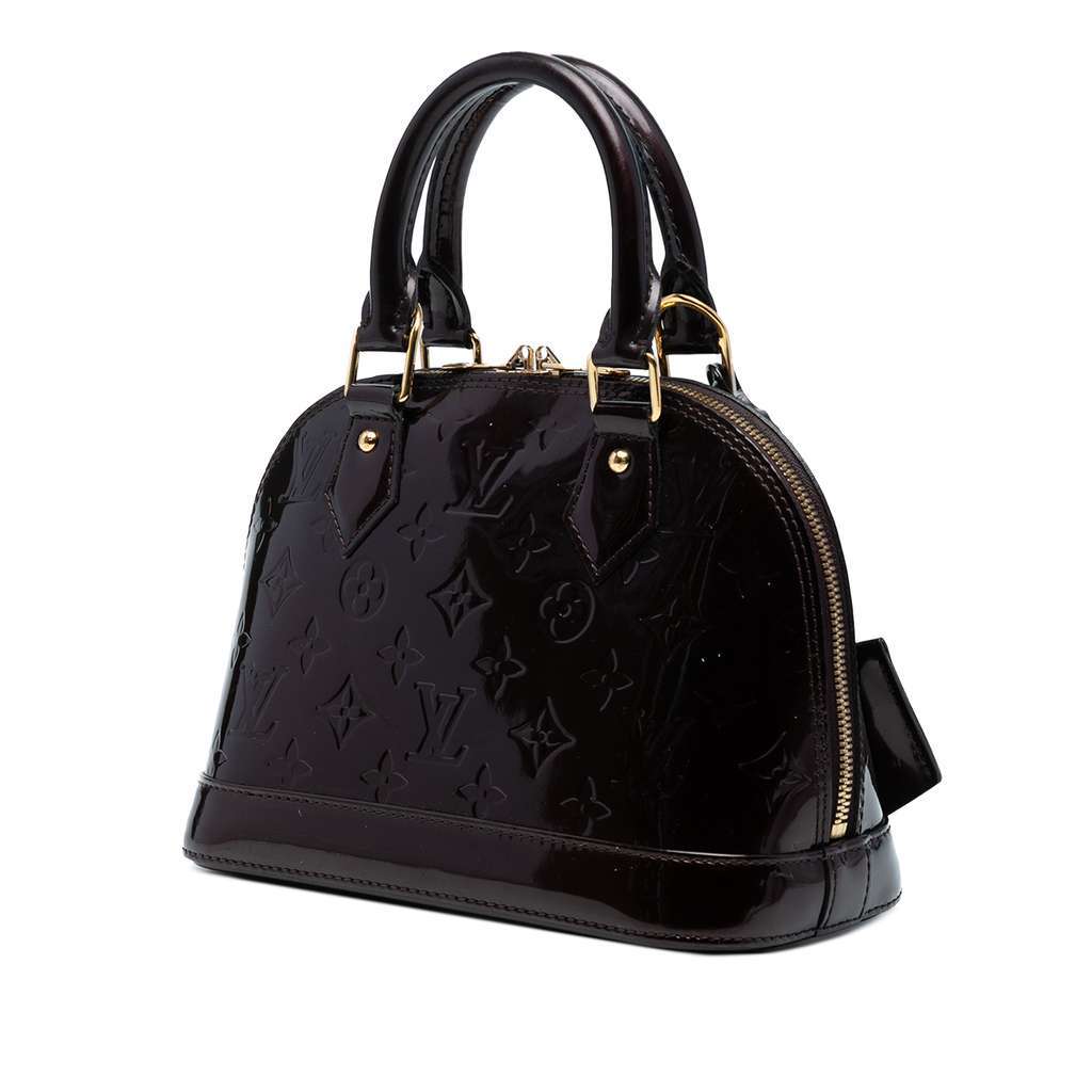 Louis Vuitton Monogram Vernis Alma BB Purple Leather Good - Back View
