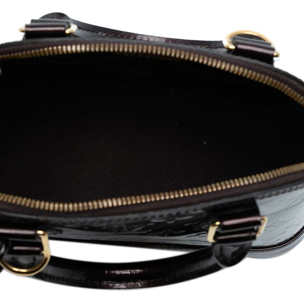 Louis Vuitton Monogram Vernis Alma BB Purple Leather Good - Model View