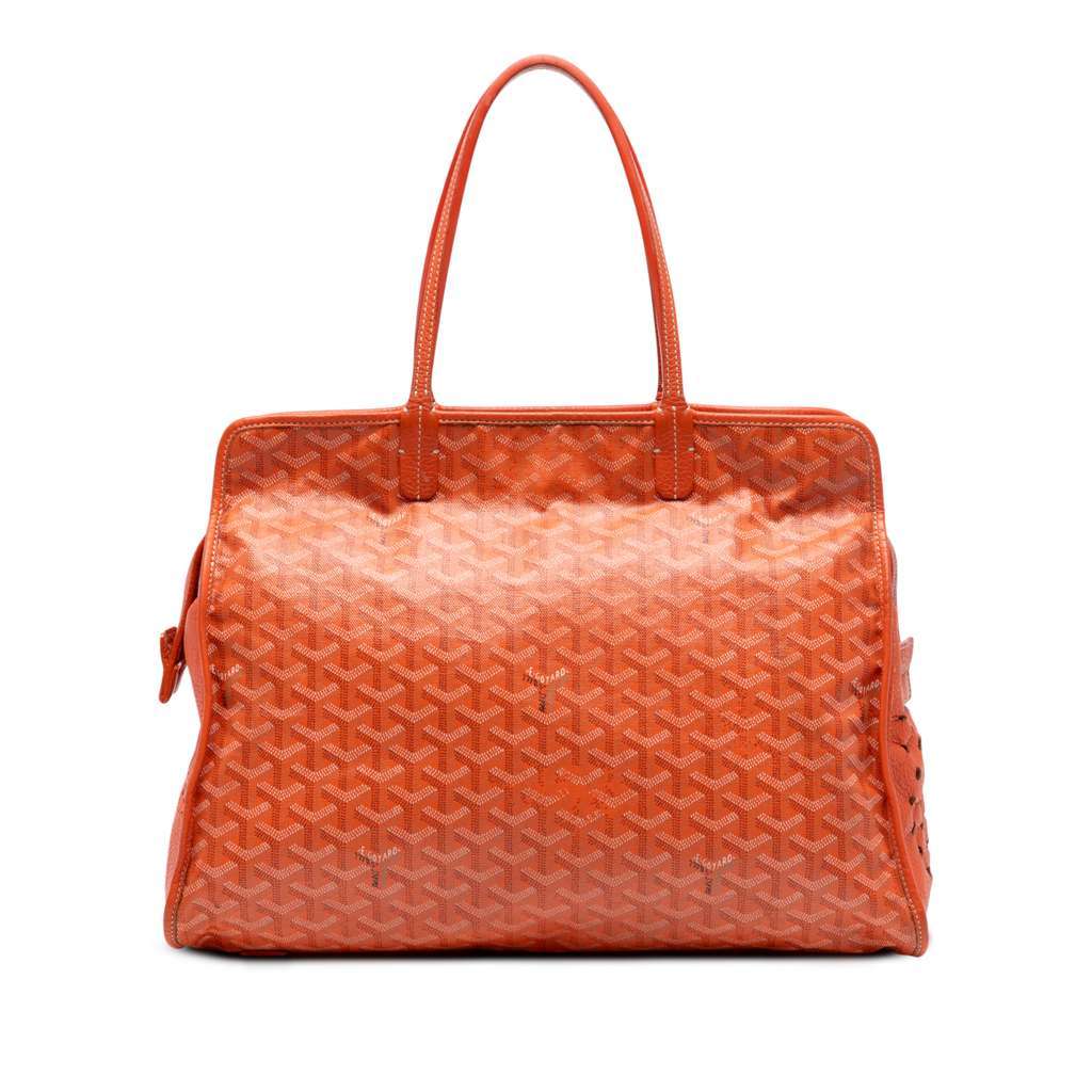 Goyard Goyardine Sac Hardy Pet Carrier PM Orange Canvas Good - Front View