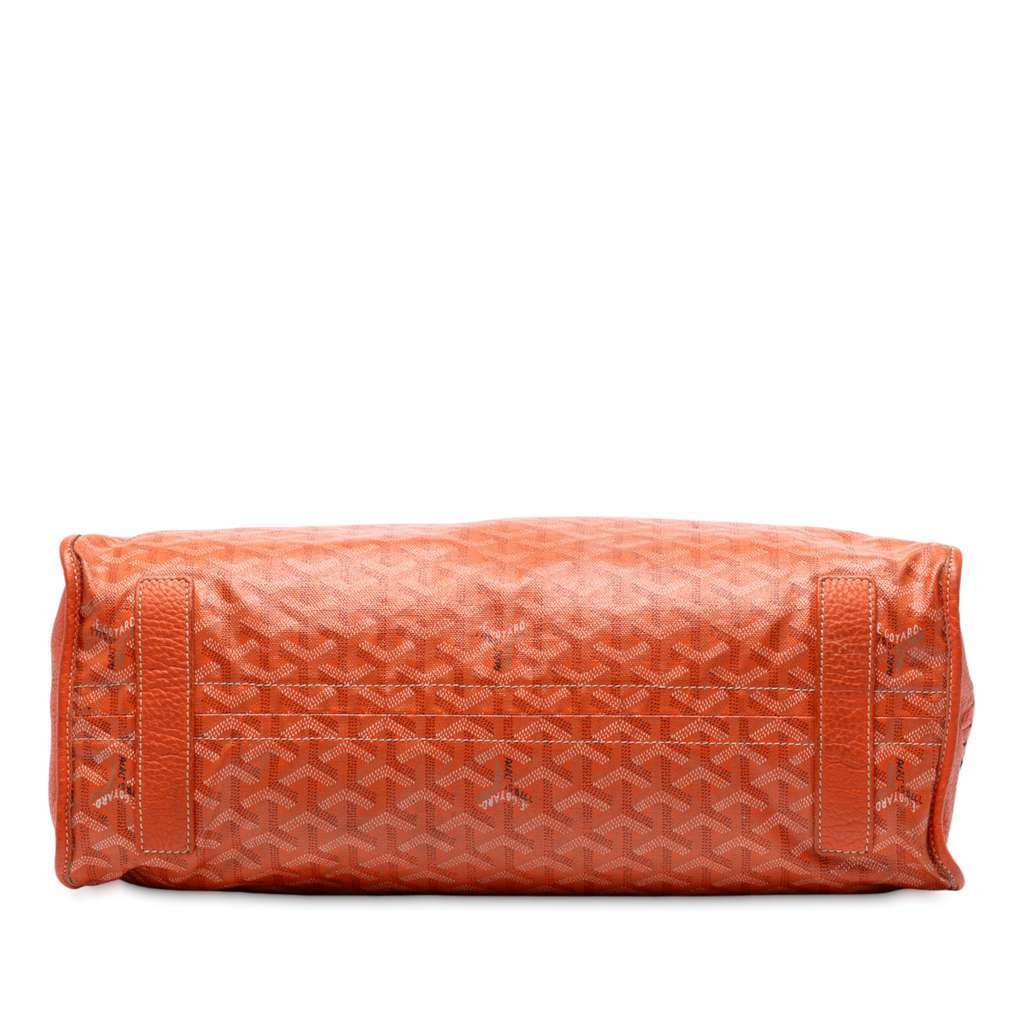 Goyard Goyardine Sac Hardy Pet Carrier PM Orange Canvas Good - Inside View