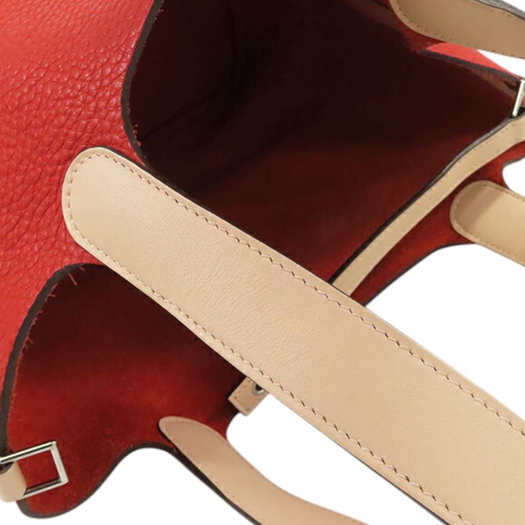 Hermès Bicolor Clemence and Swift Picotin Lock 22 Red Leather Good condition - Model View