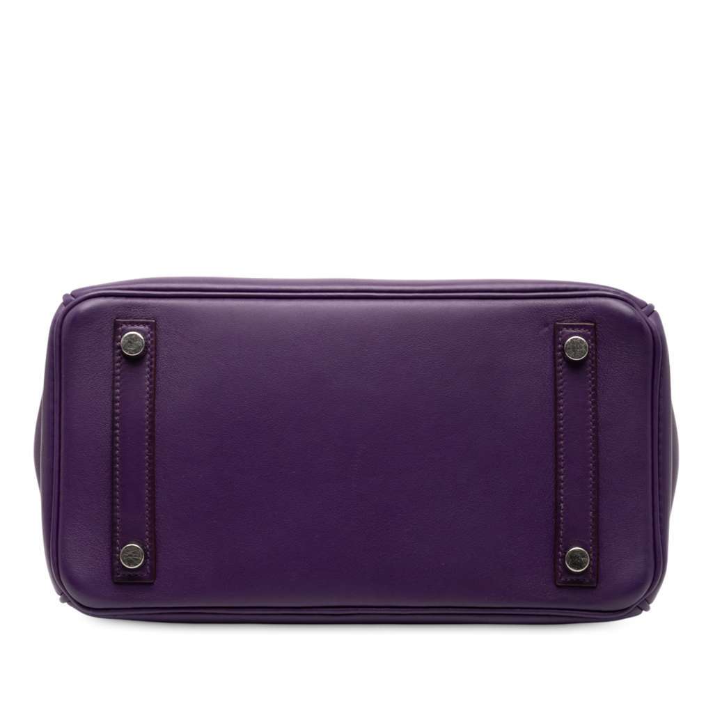 Hermès Swift Birkin Retourne 25 Purple Leather Good condition - Inside View