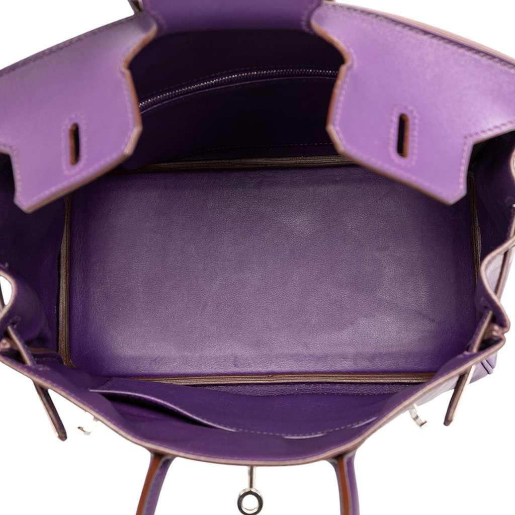 Hermès Swift Birkin Retourne 25 Purple Leather Good condition - Model View
