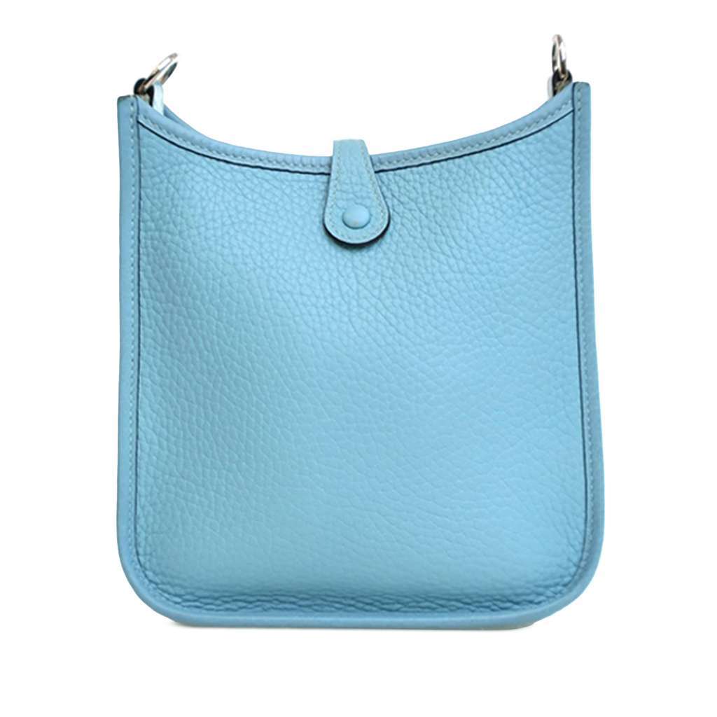 Hermès Clemence Evelyne TPM 16 Blue Leather Good condition - Back View
