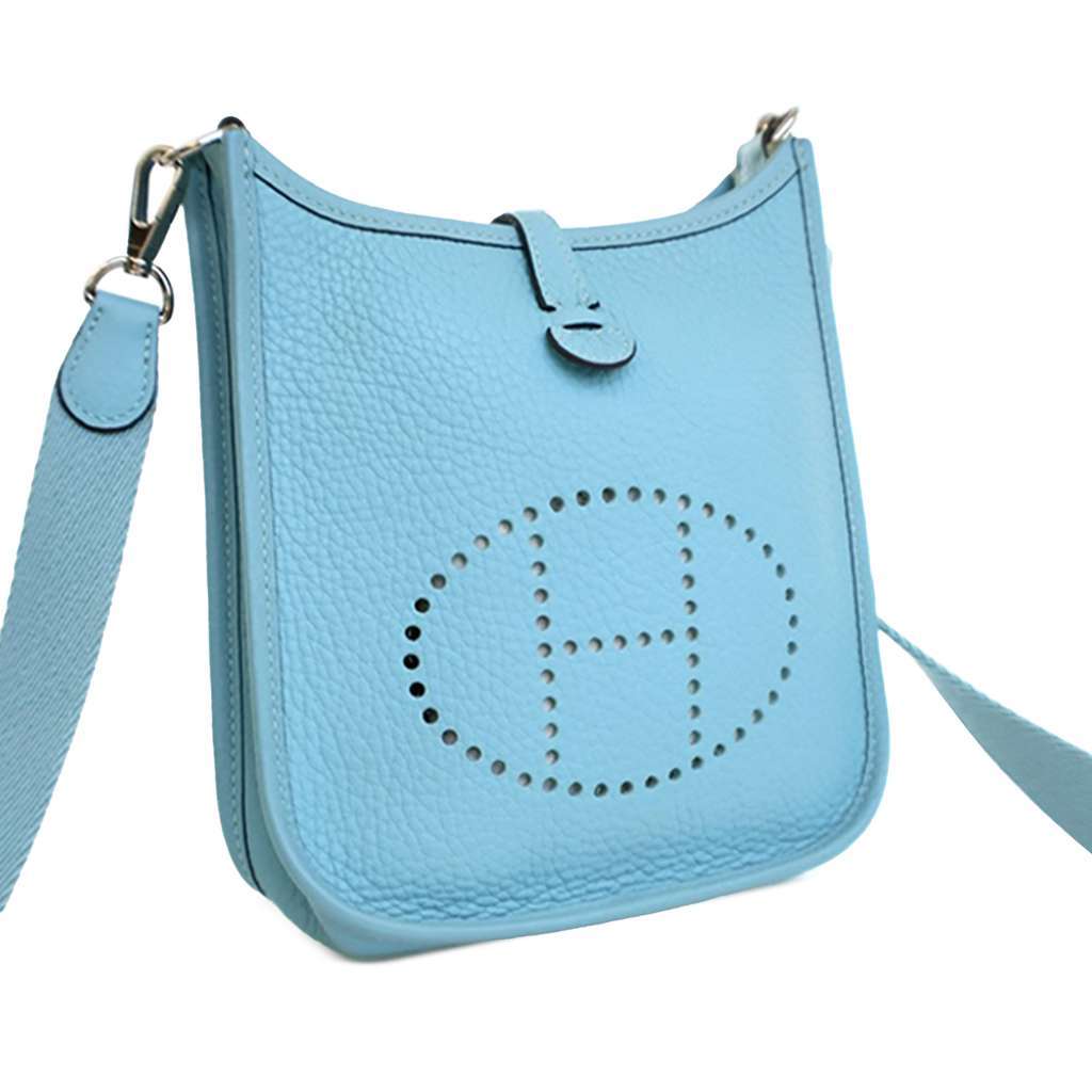 Hermès Clemence Evelyne TPM 16 Blue Leather Good condition - Inside View