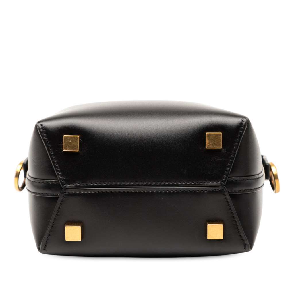 Saint Laurent Mini Shiny Calfskin Le 37 Bucket Bag Black Leather Good condition - Inside View