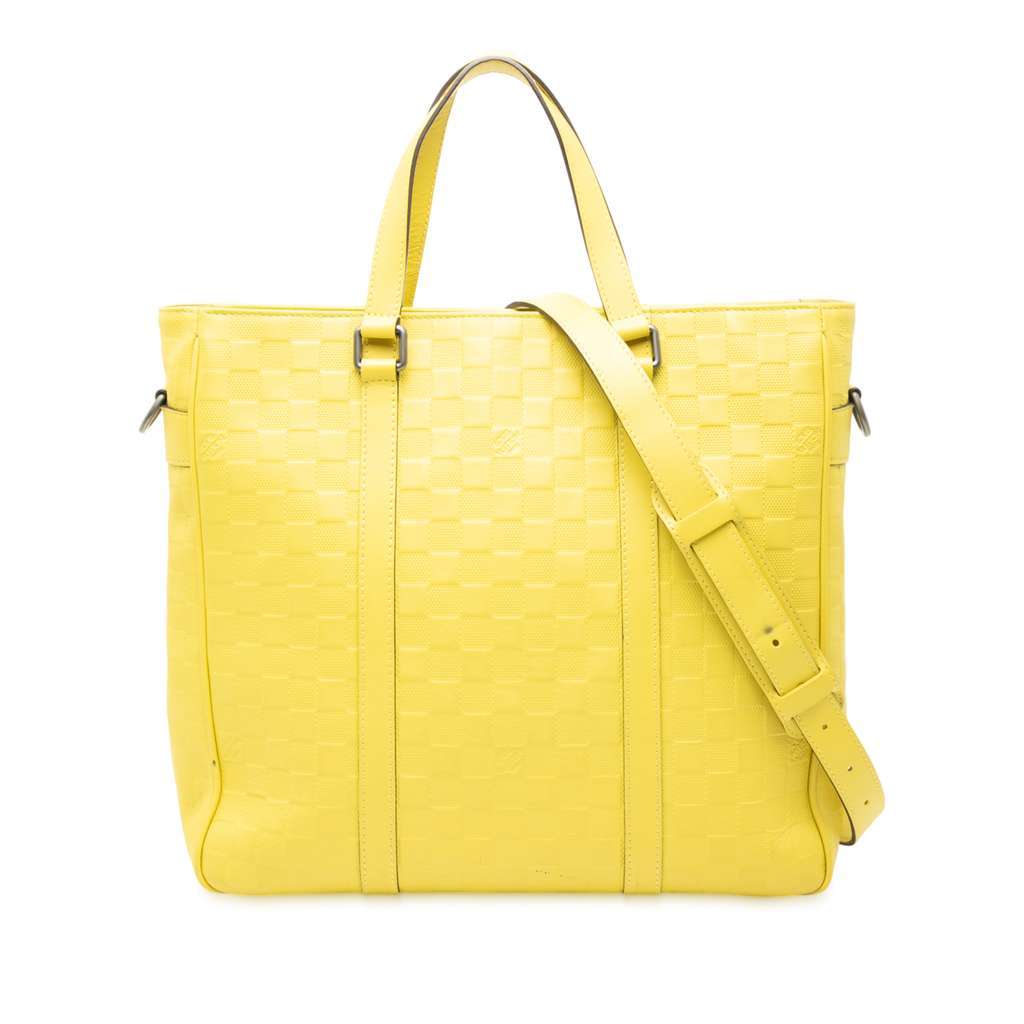 Louis Vuitton Damier Infini Tadao Yellow Leather Very good - Front View