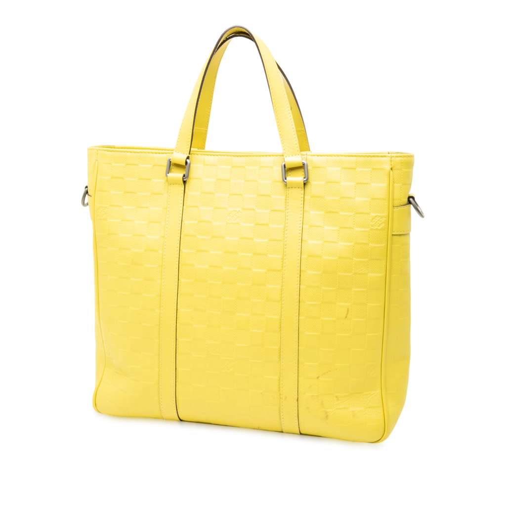 Louis Vuitton Damier Infini Tadao Yellow Leather Very good - Back View