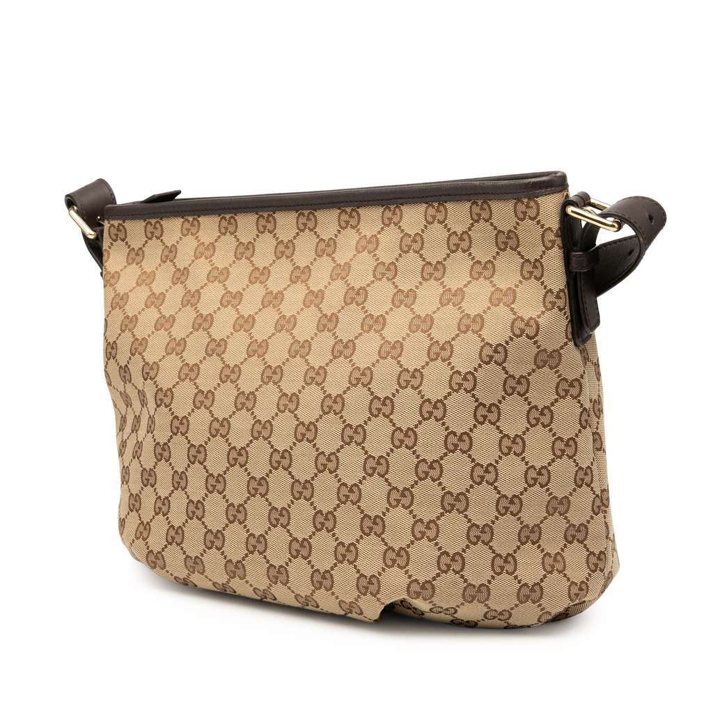 Gucci GG Canvas Crossbody Brown Canvas Very good - Back View