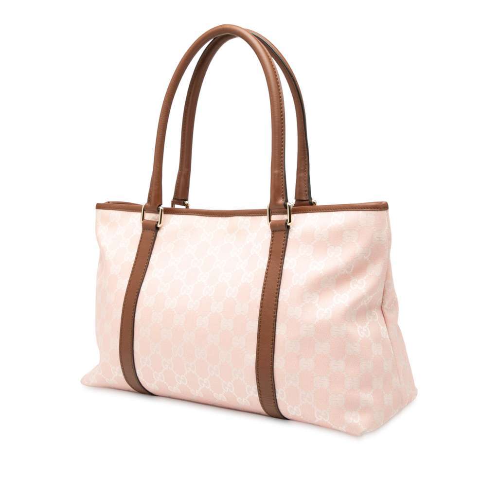 Gucci GG Canvas Tote Pink Canvas Good - Back View
