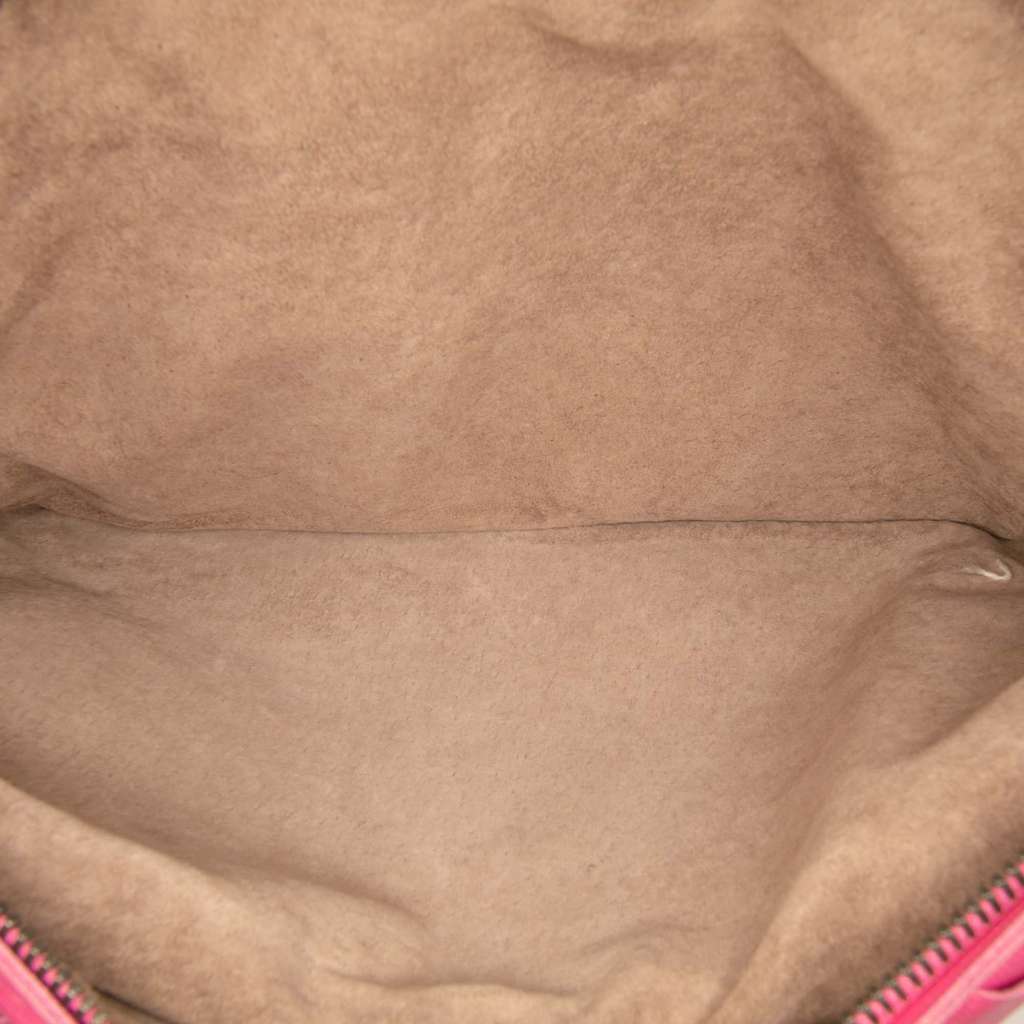 Bottega Veneta Mini Nappa Intrecciato Expandable Chain Flap Crossbody Pink Leather Very good - Model View