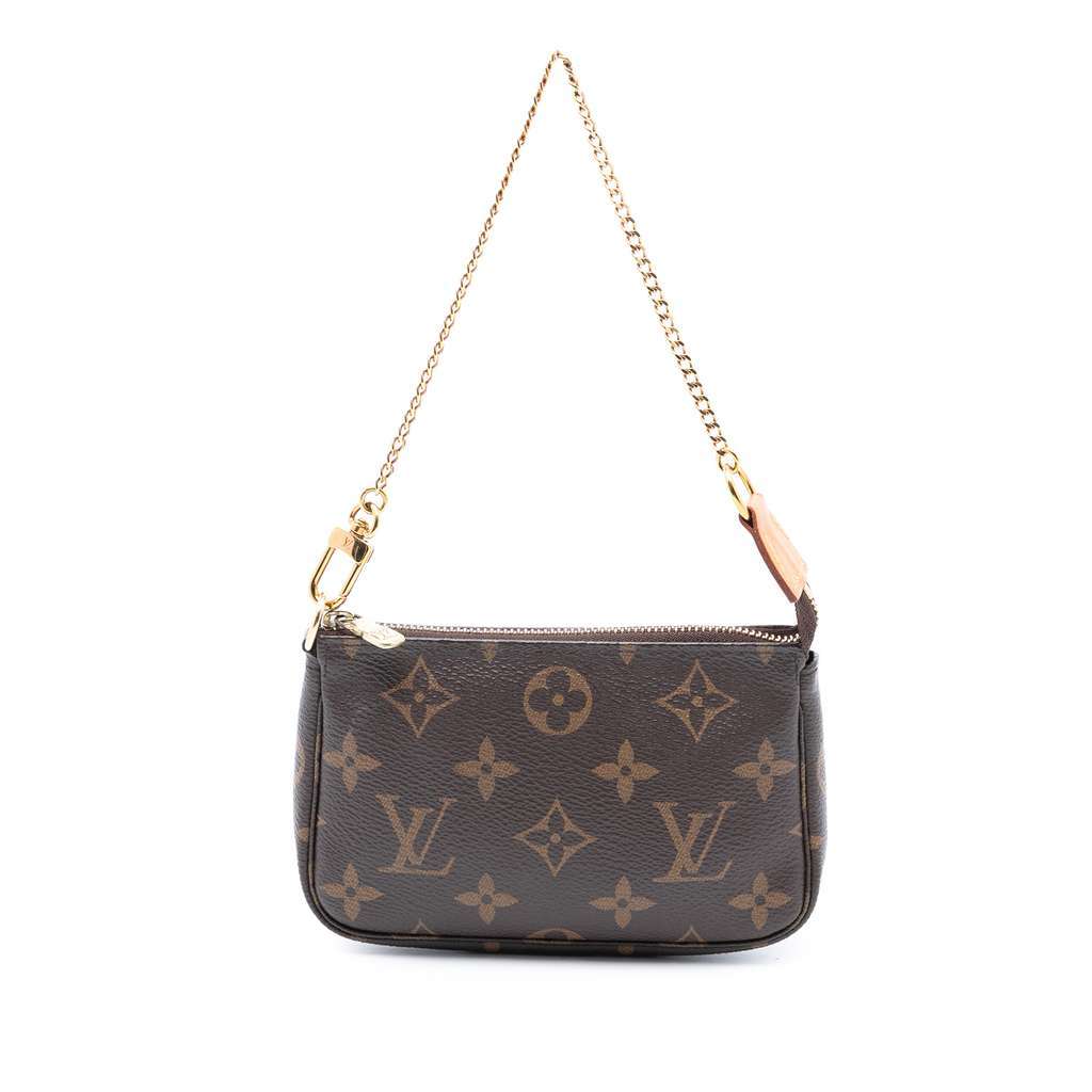 Louis Vuitton Monogram Mini Pochette Accessoires Brown Very good condition - Front View