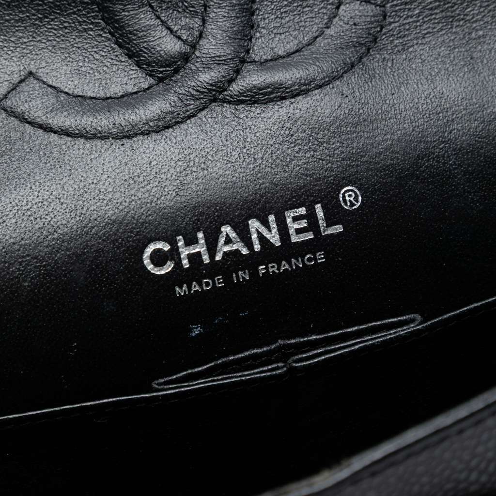 Chanel Medium Classic Caviar Double Flap Black Leather Very good condition - Box View