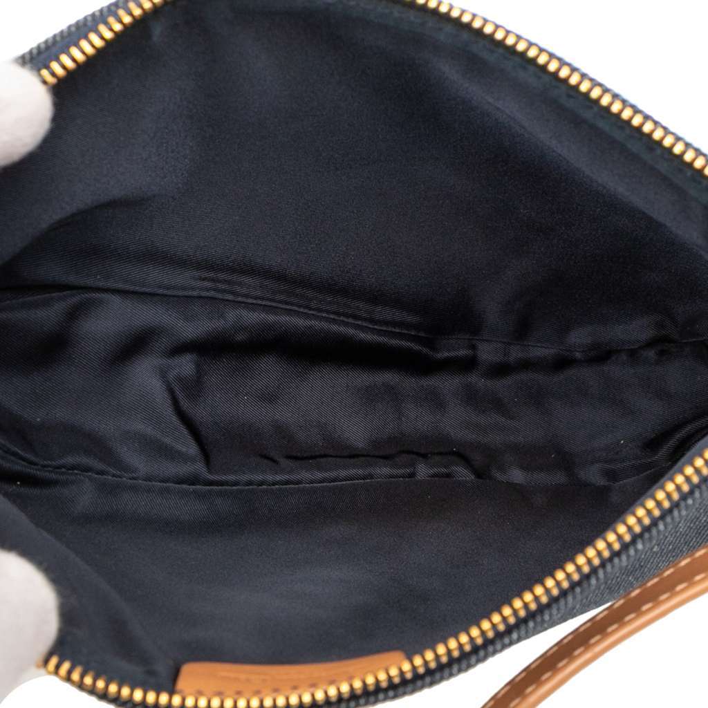 Dior Mini Denim Saddle Pochette Blue Denim Very good - Model View