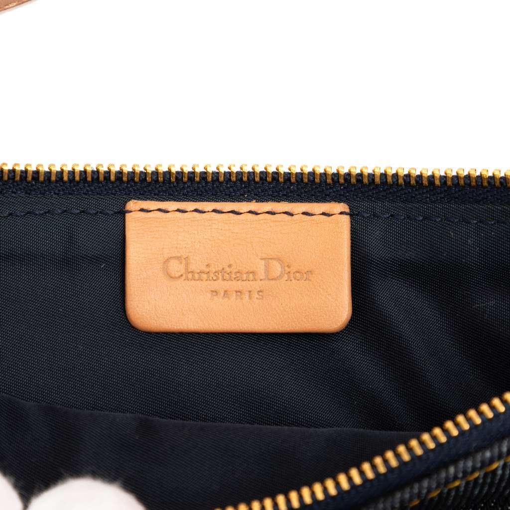 Dior Mini Denim Saddle Pochette Blue Denim Very good - Box View