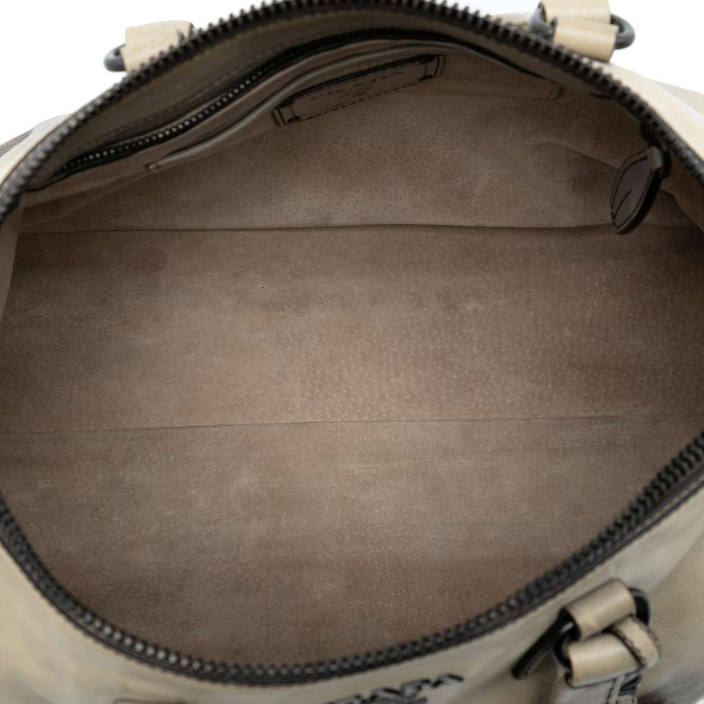 Prada Glace Calf Ombre Leather Satchel Brown Leather Very good condition - Model View