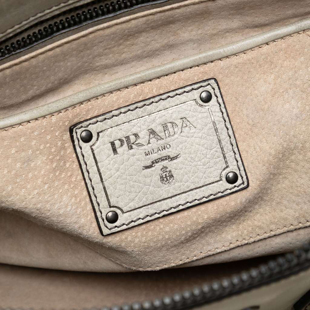 Prada Glace Calf Ombre Leather Satchel Brown Leather Very good condition - Box View