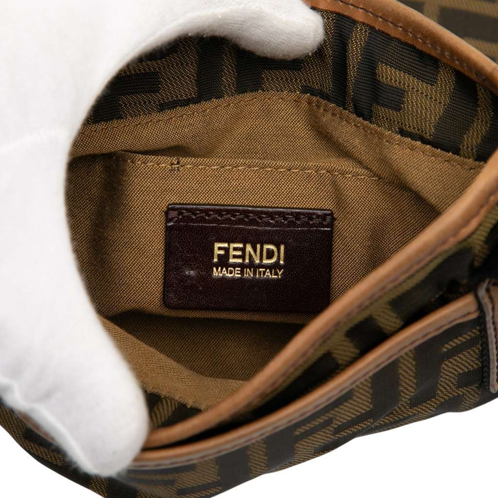 Fendi Mini FF Zucca Canvas Crossbody Brown Canvas Very good - Box View